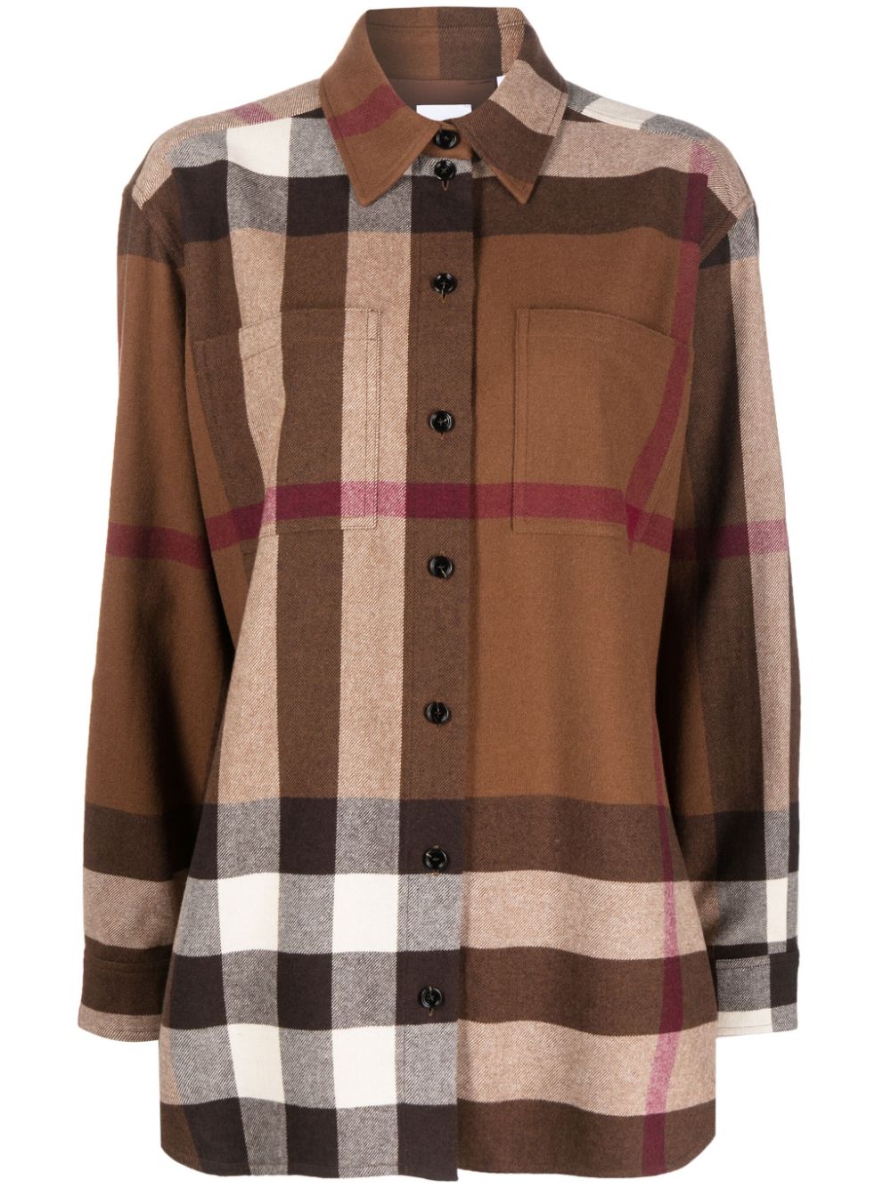 Burberry Men's Brown Check Flannel Shirt image 0