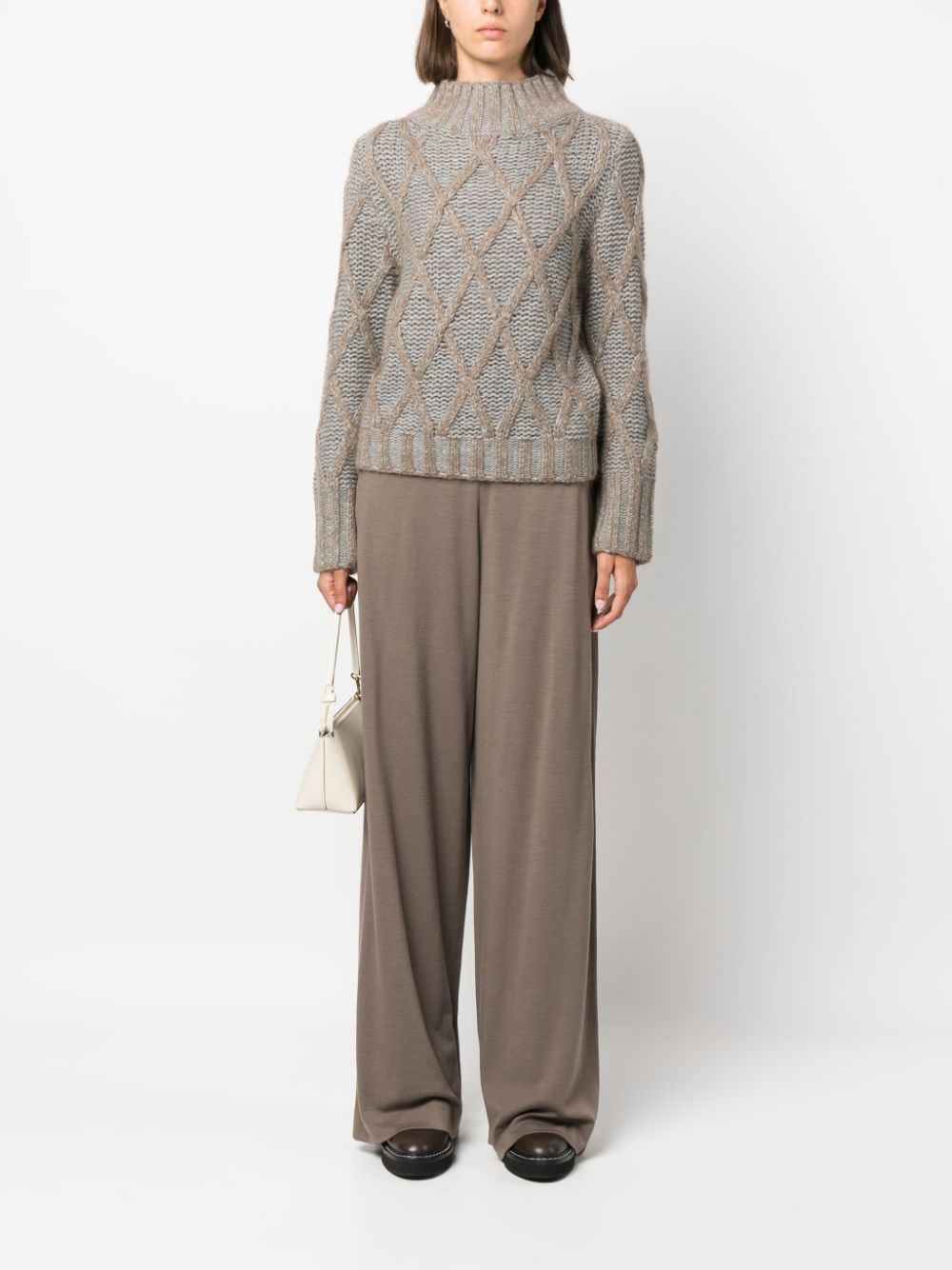 Fabiana Filippi Pleated Wool Trousers in Brown image 1