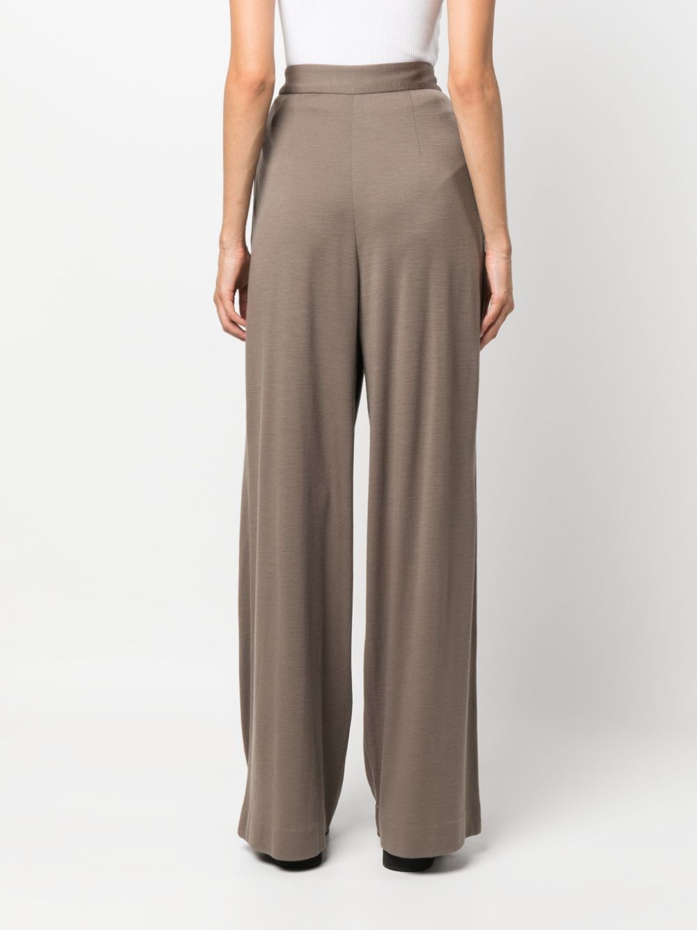 Fabiana Filippi Pleated Wool Trousers in Brown image 4