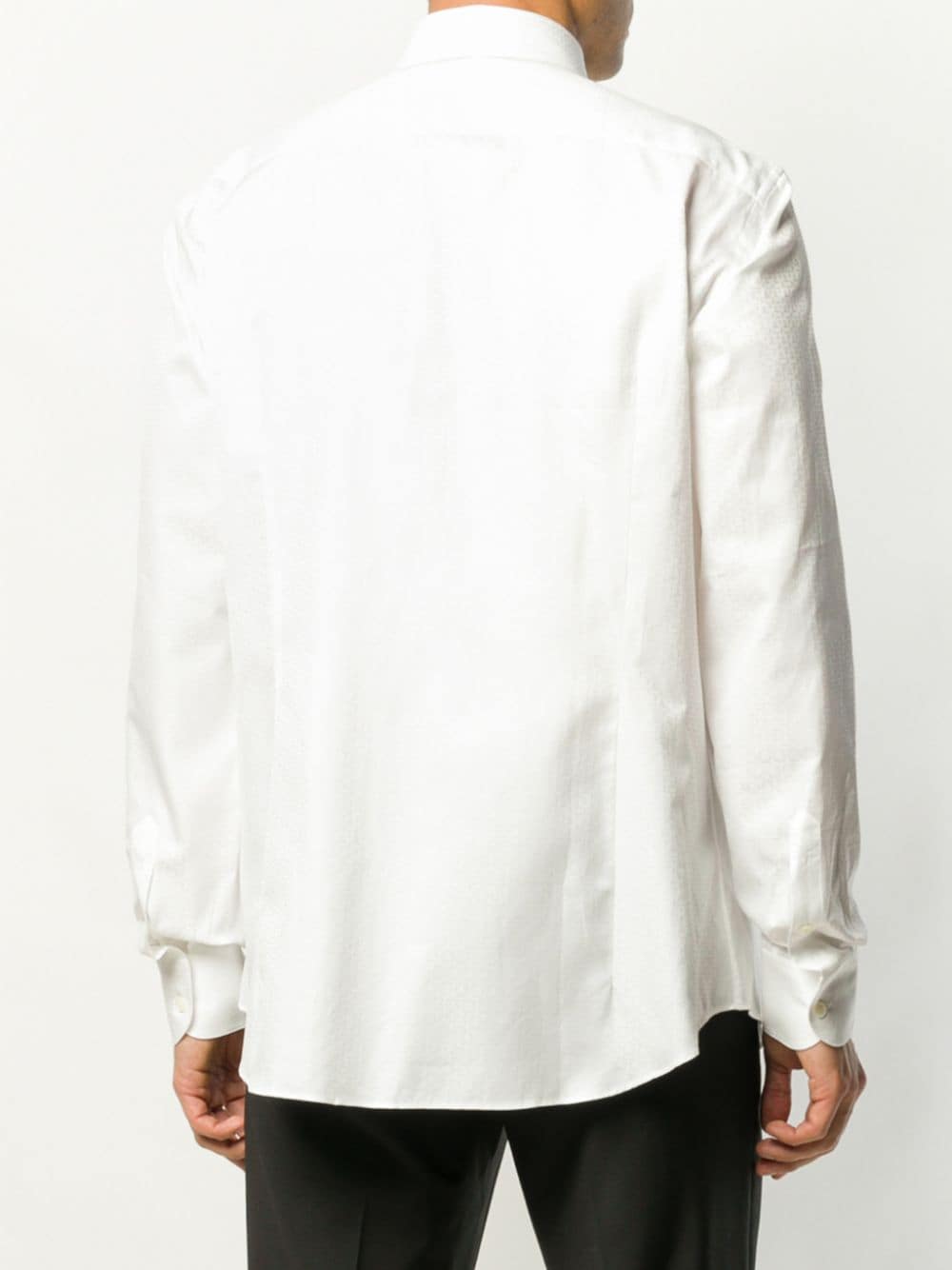 Salvatore Ferragamo White Cotton Logo Print Shirt image 3