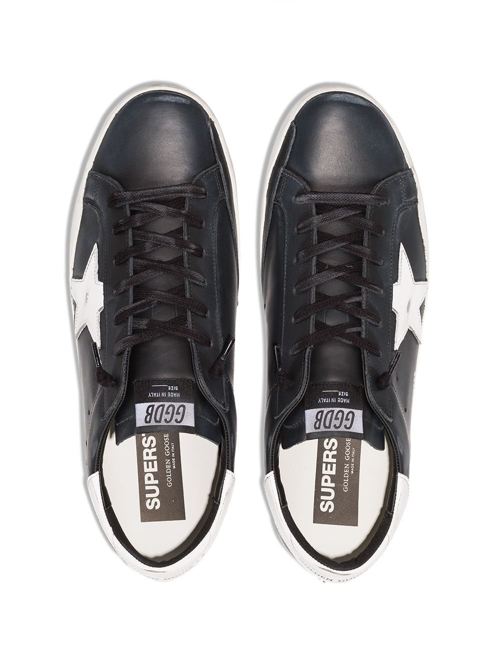 Golden Goose Super-Star Distressed Black Sneakers image 1