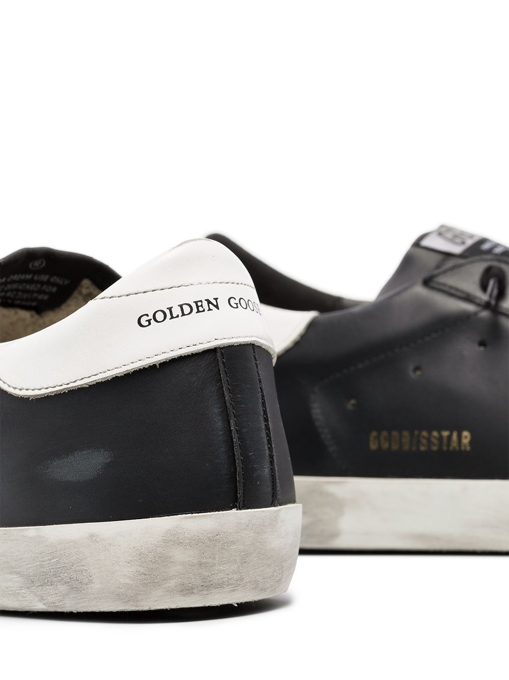 Golden Goose Super-Star Distressed Black Sneakers image 2