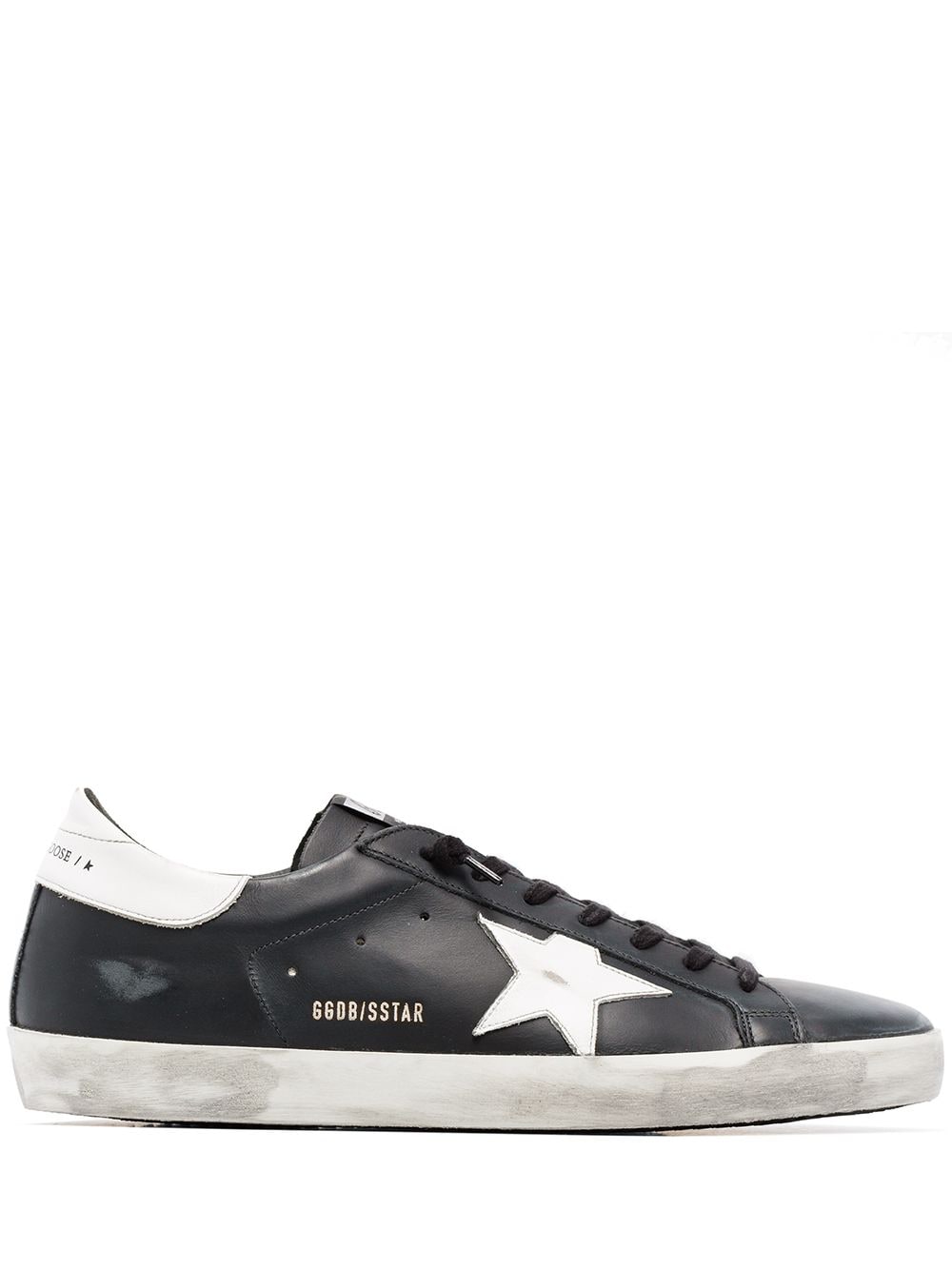 Golden Goose Super-Star Distressed Black Sneakers image 0