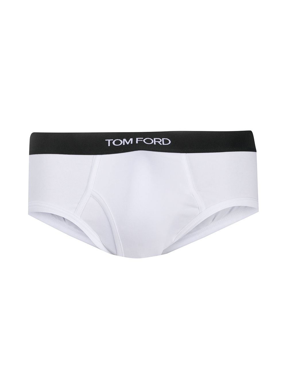 TOM FORD White Stretch-Cotton Logo Waistband Briefs image 3