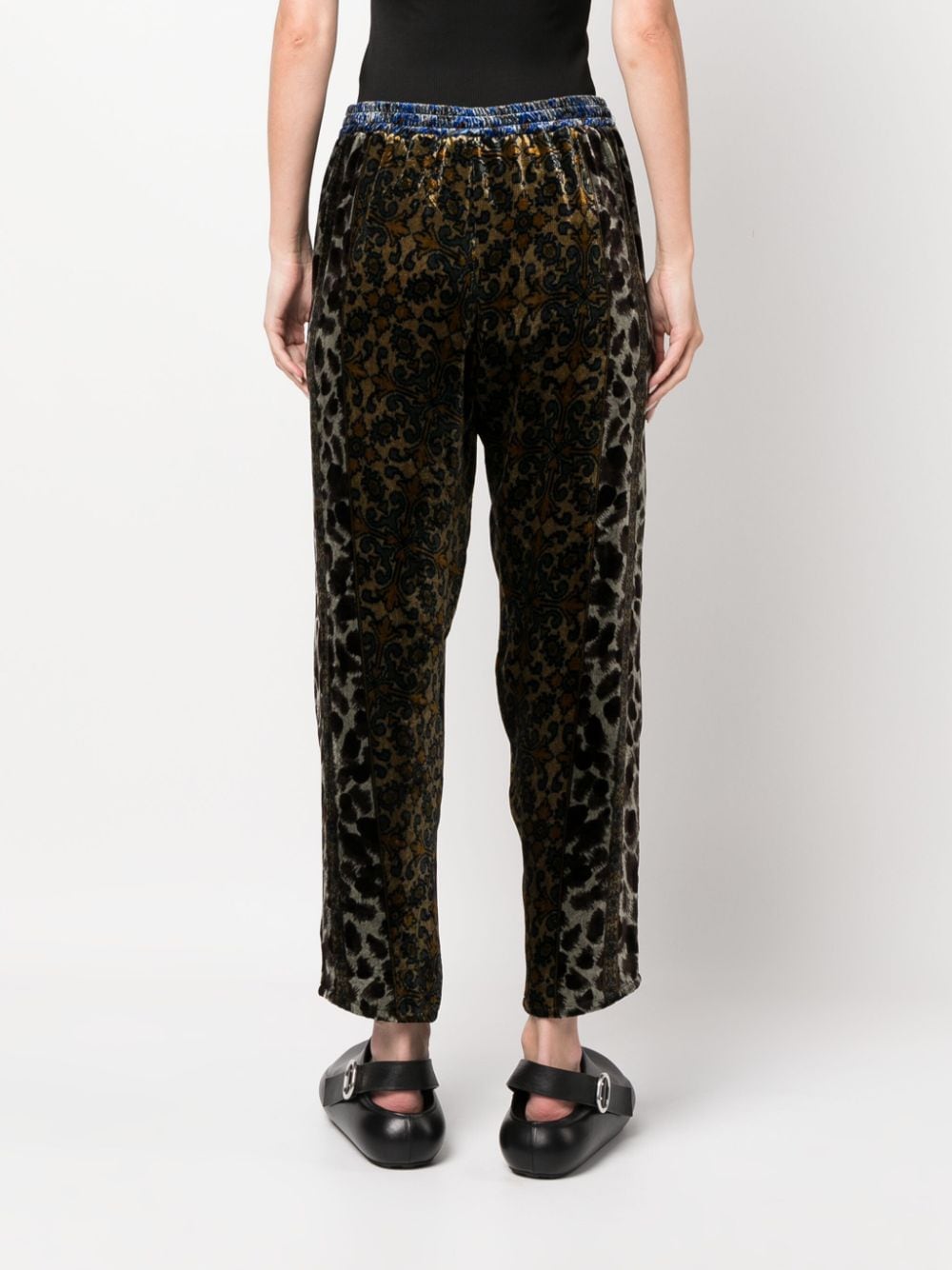 Pierre Louis Mascia Patterned Jacquard Straight Leg Trousers - Brown image 1