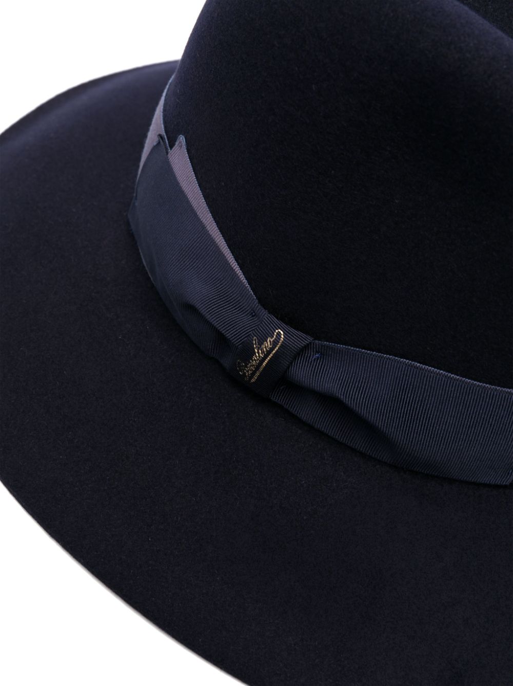 Borsalino Alessandria Felted Fedora Hat - Navy Blue image 1