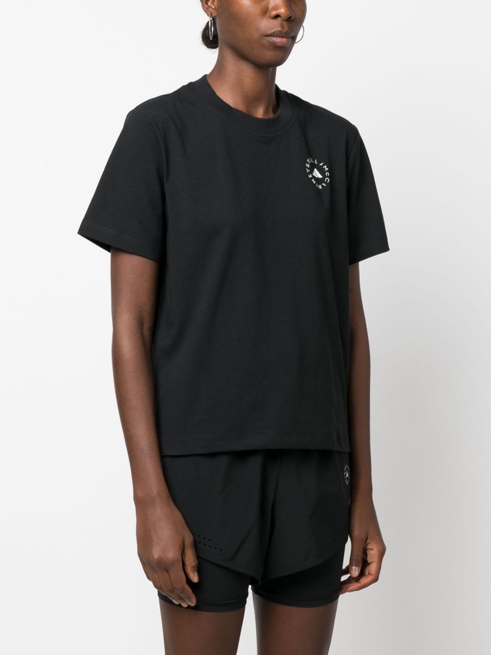 Adidas by Stella McCartney Black Logo T-Shirt image 3