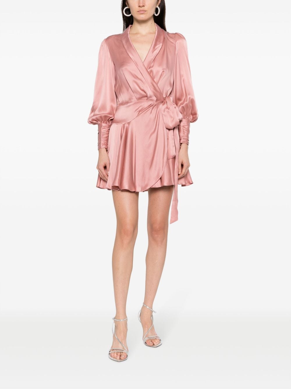 Zimmermann Silk Wrap Dress - Powder Pink image 1