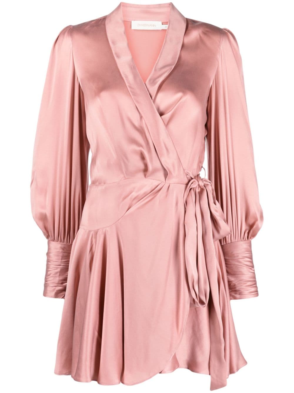 Zimmermann Silk Wrap Dress - Powder Pink image 0