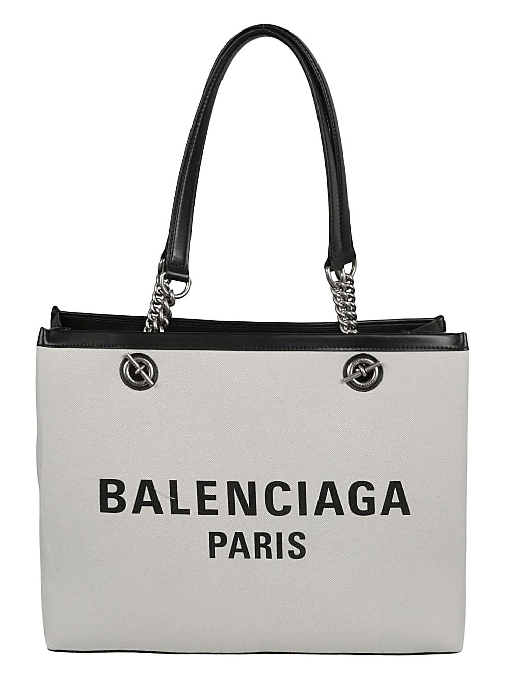 Balenciaga Beige Shopping Tote Bag with Ancient Silver Hardware image 0