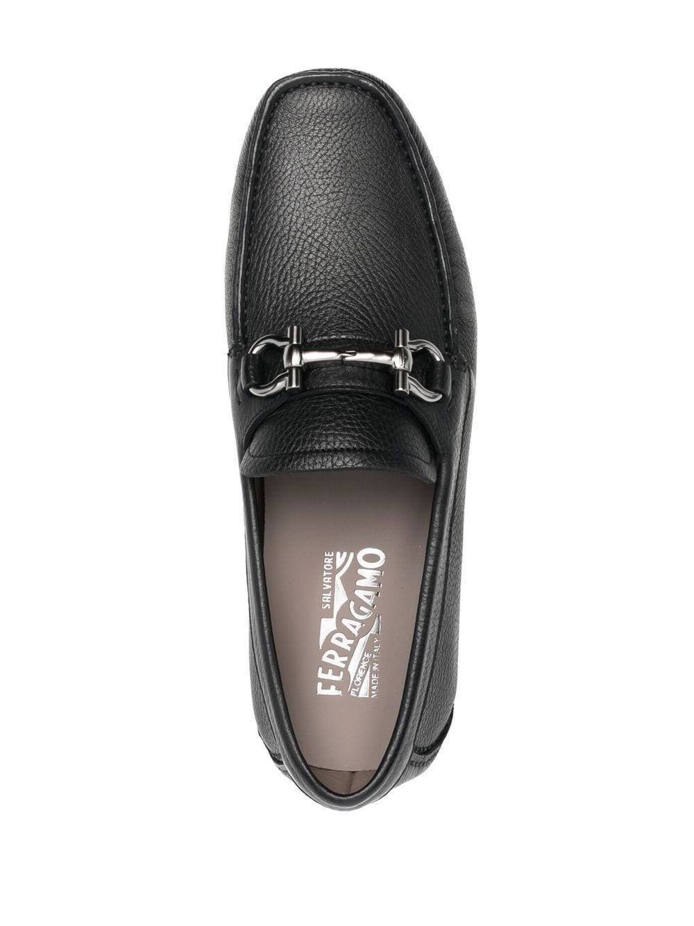 Salvatore Ferragamo Gancini Plaque Flat Loafers - Black image 2