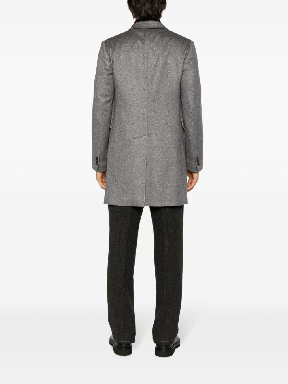 Colombo Men's Grey Cashmere-Silk Blend Coat image 2