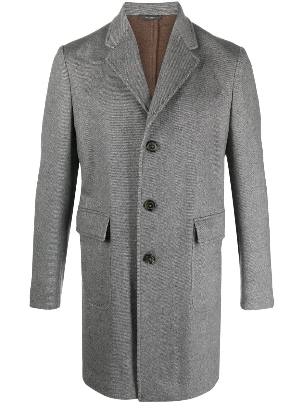 Colombo Men's Grey Cashmere-Silk Blend Coat image 0