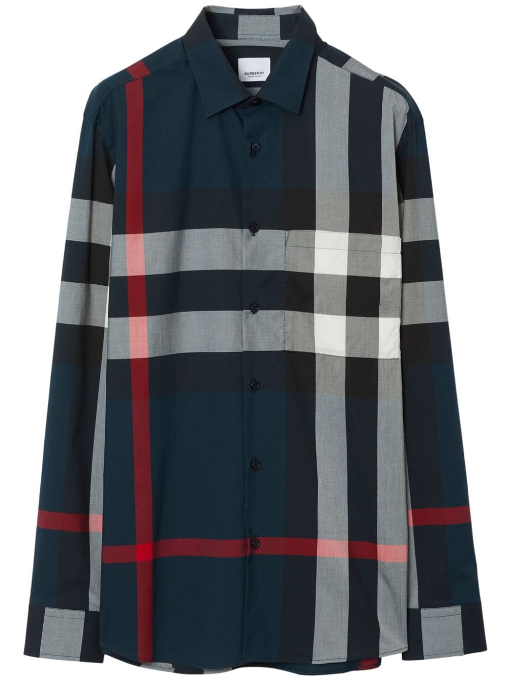 Burberry Blue Checked Cotton Shirt image 0