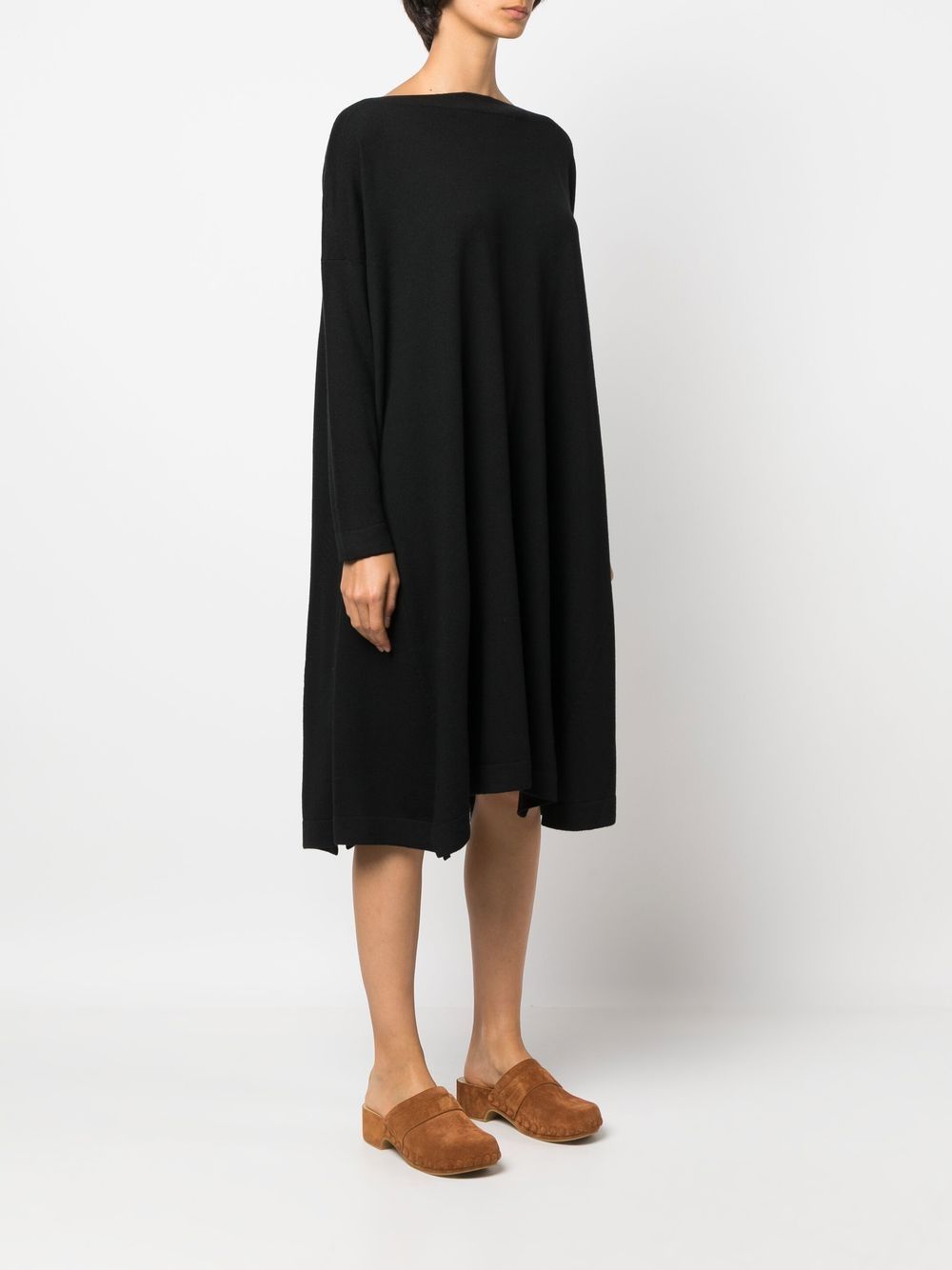 Daniela Gregis Black Flared Knit Dress image 1