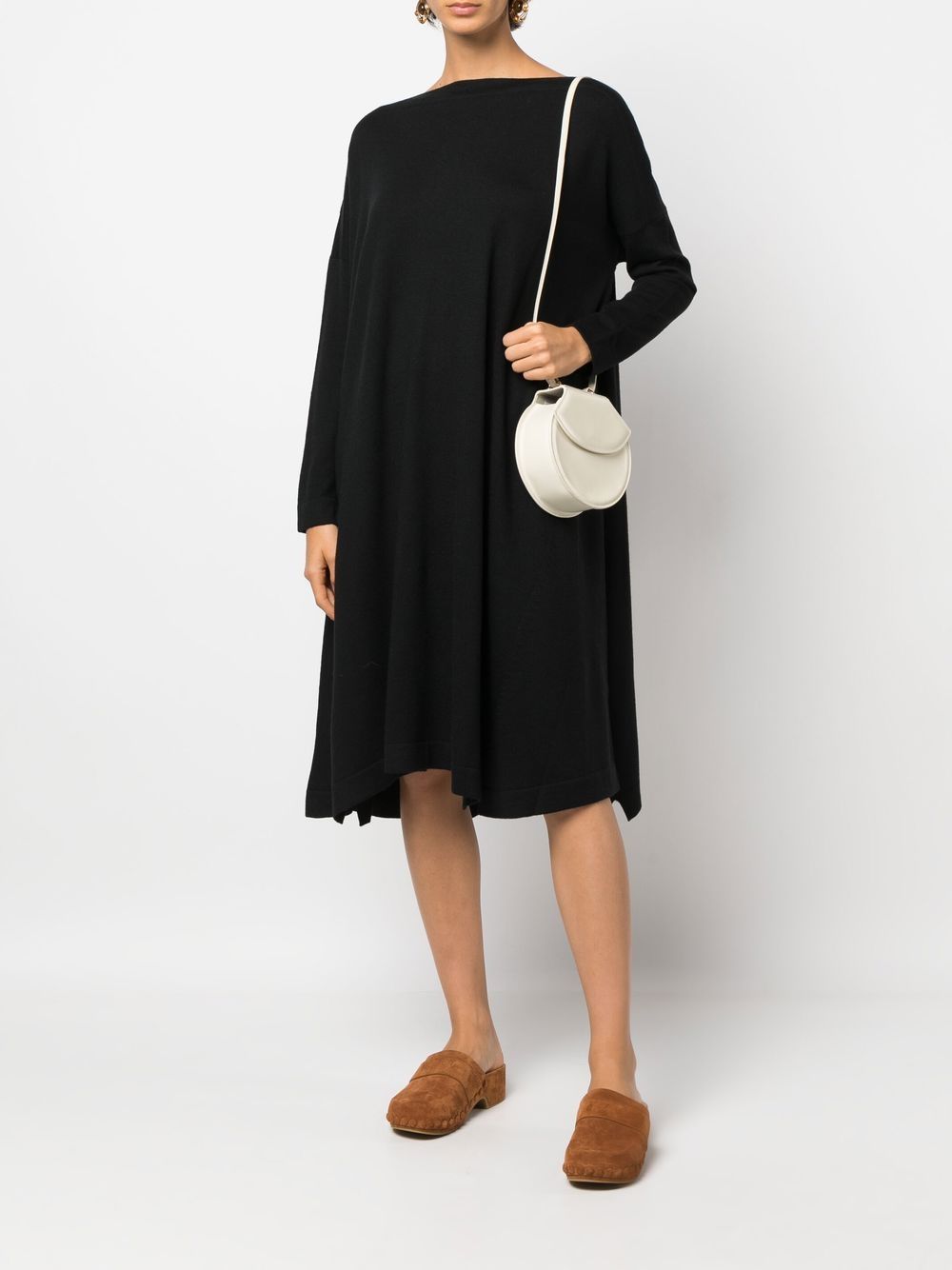 Daniela Gregis Black Flared Knit Dress image 3