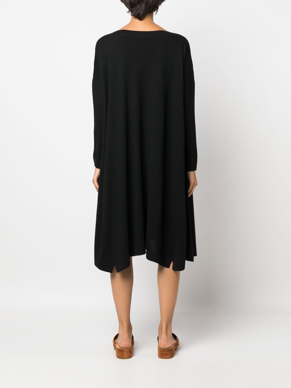 Daniela Gregis Black Flared Knit Dress image 4