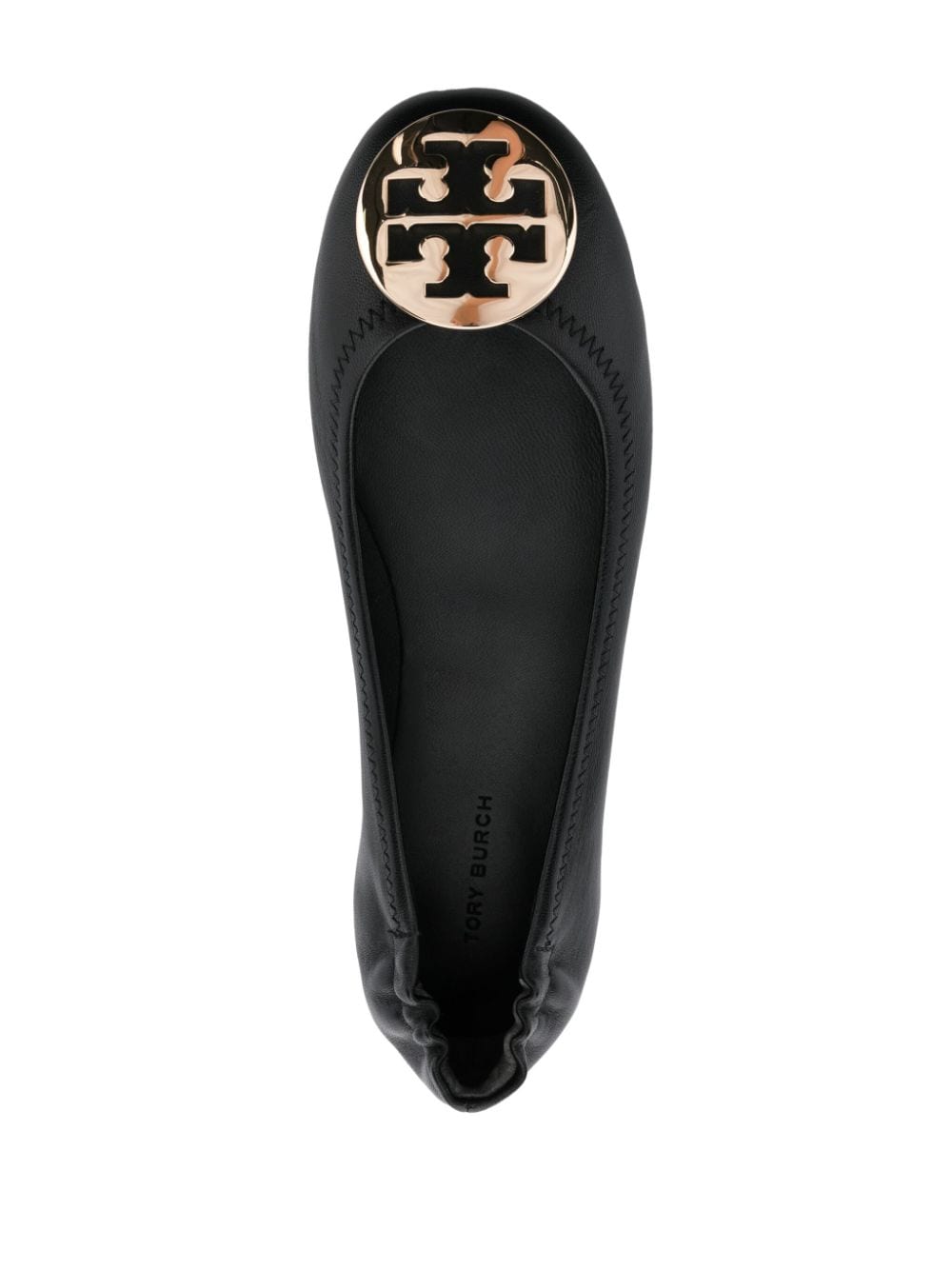 Tory Burch Minnie Travel Logo Black Ballerina Flats image 1