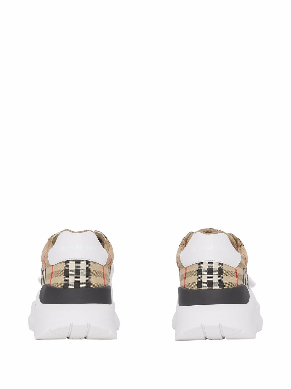 Burberry Regis Low-Top Sneakers in Beige and White image 1