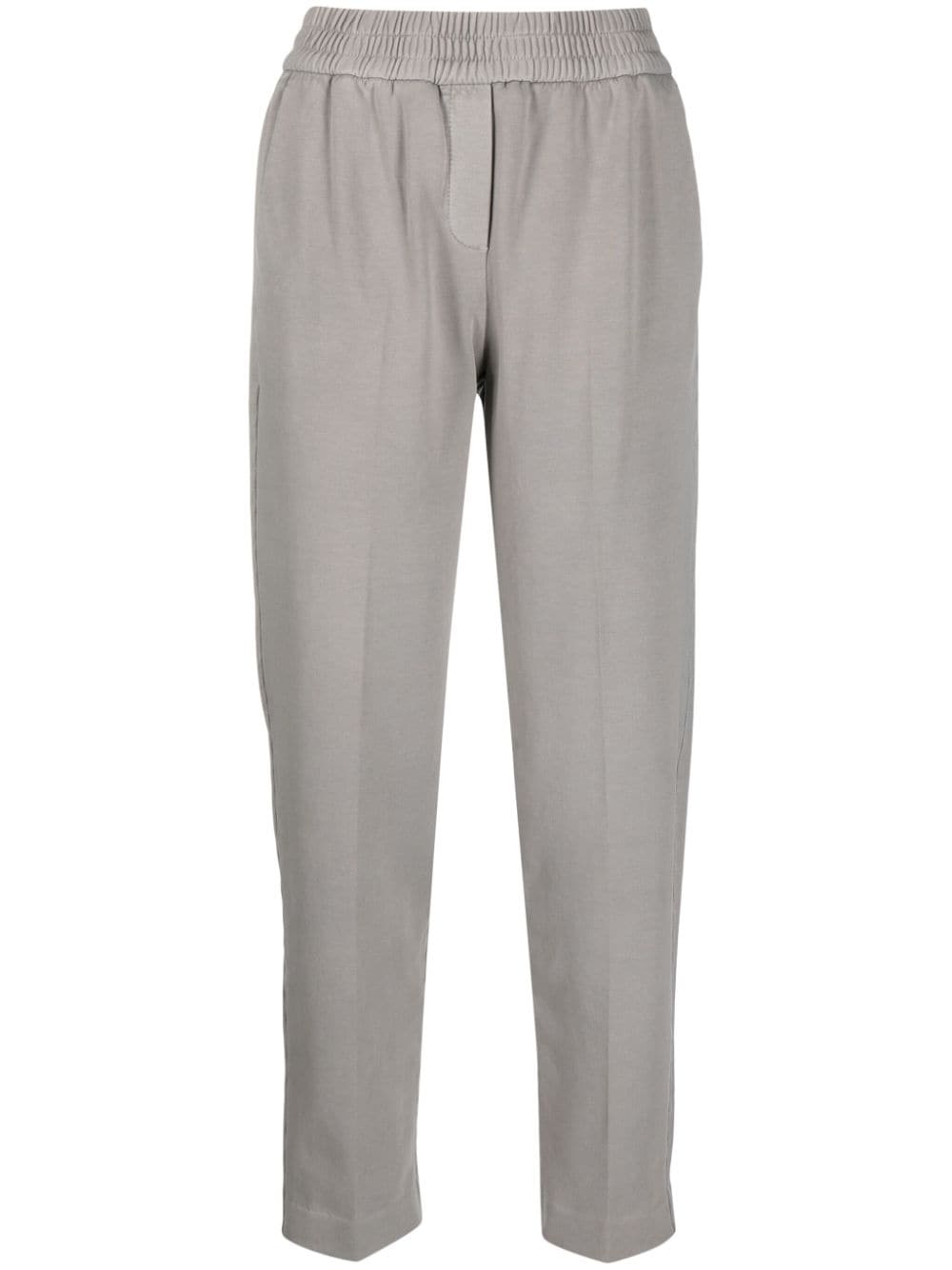 Circolo 1901 White Stretch-Cotton Trousers with Turn-Ups image 0