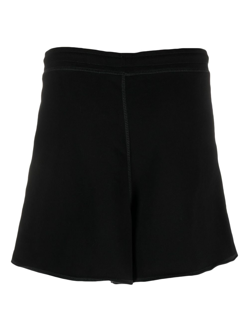 GANNI Black Logo Patch Jersey Shorts image 1