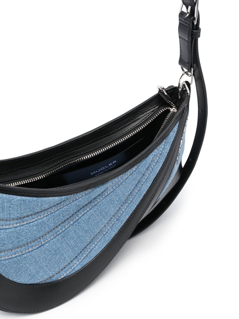 MUGLER Spiral Curve 01 Denim Crossbody Bag image 2