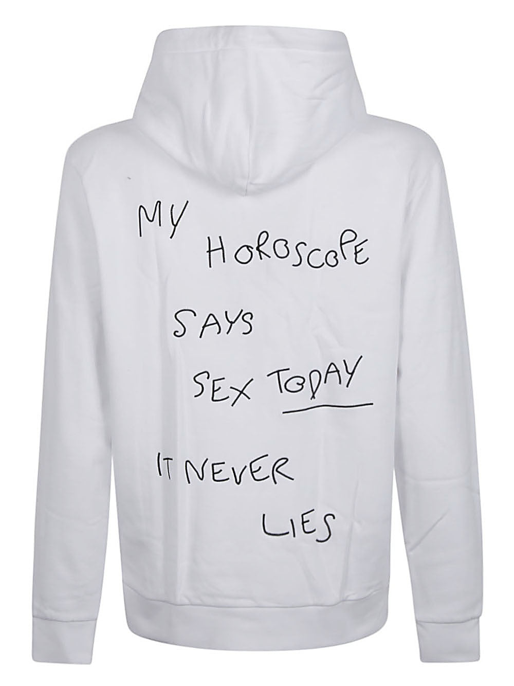 Encre' Embroidered Slogan Hoodie - White image 5