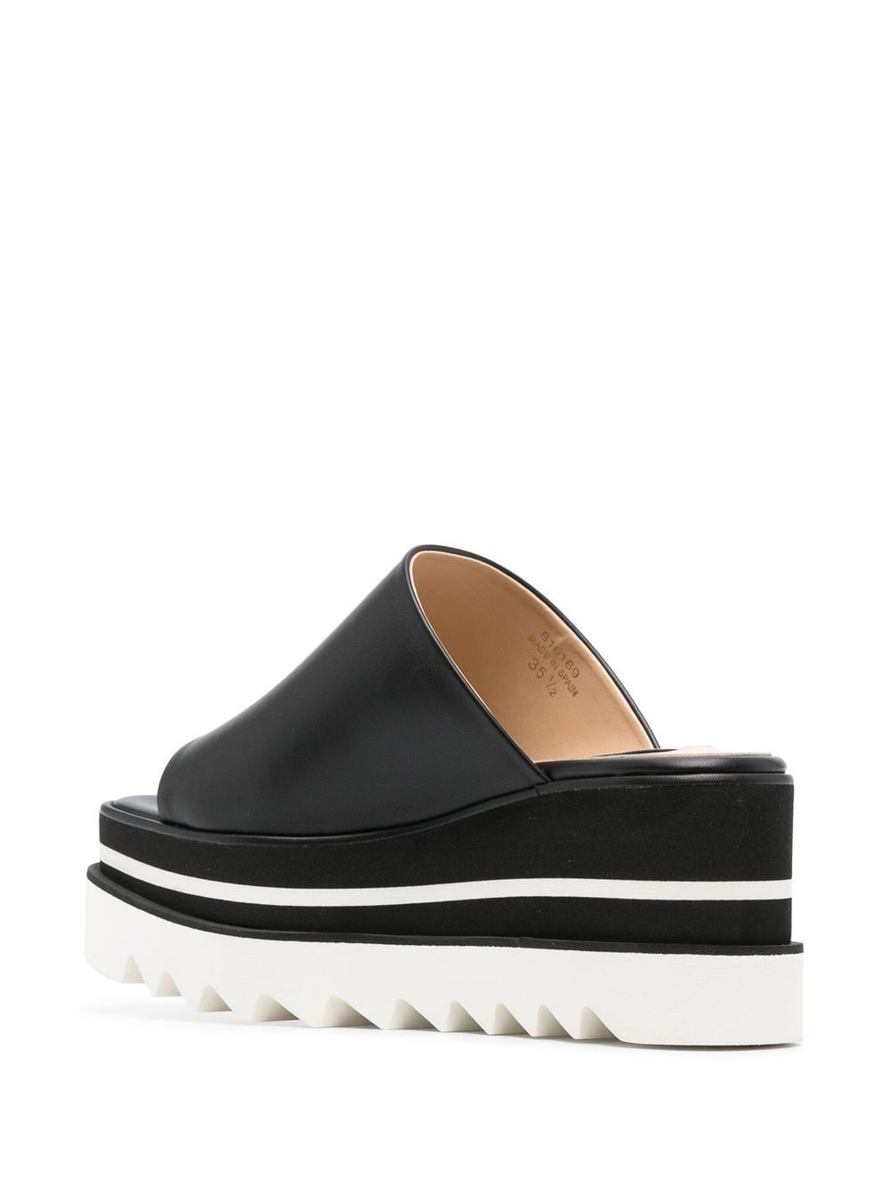 Stella McCartney Black Platform Slip-On Sandals image 2