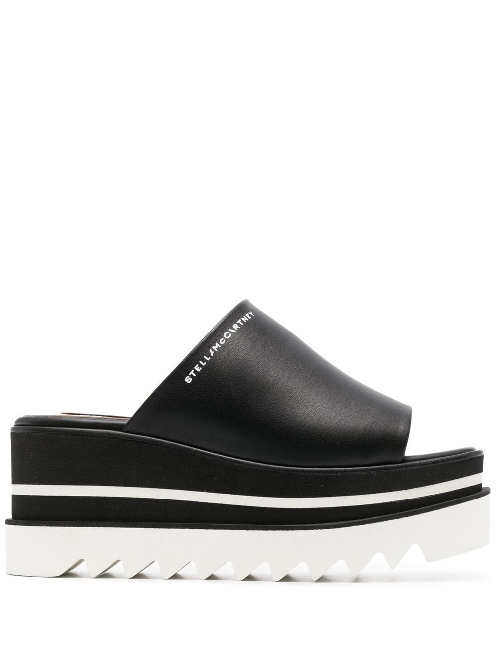 Stella McCartney Black Platform Slip-On Sandals image 0