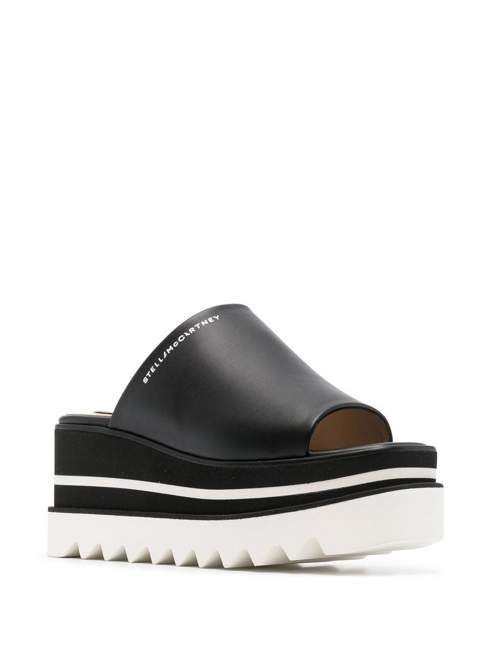 Stella McCartney Black Platform Slip-On Sandals image 3