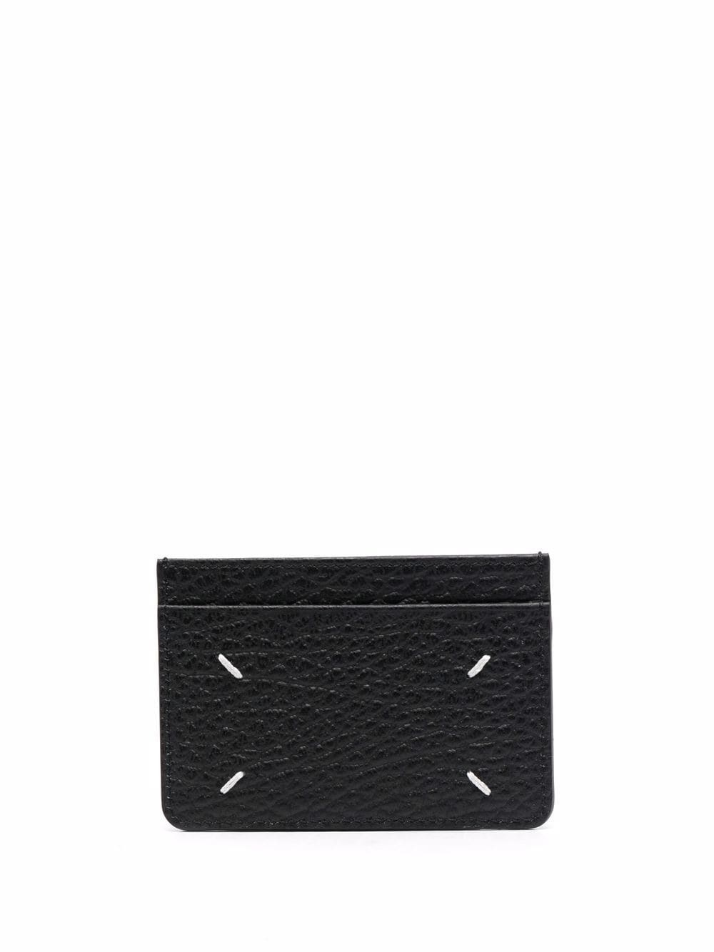 Maison Margiela Asymmetric Black Leather Card Holder image 0