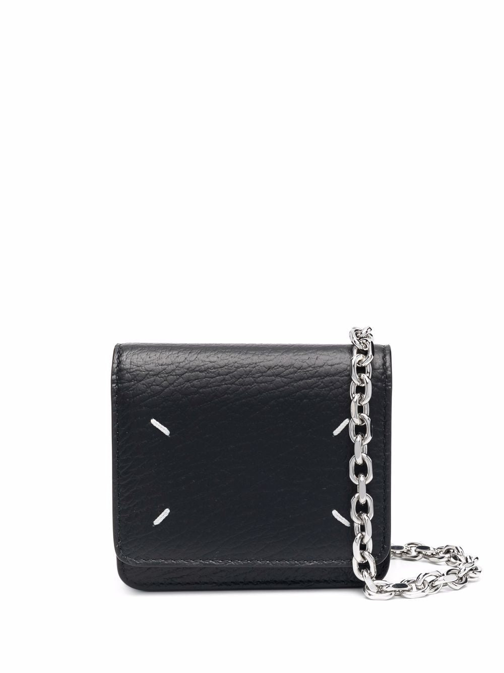 Maison Margiela Black Four Stitch Chain Wallet image 0