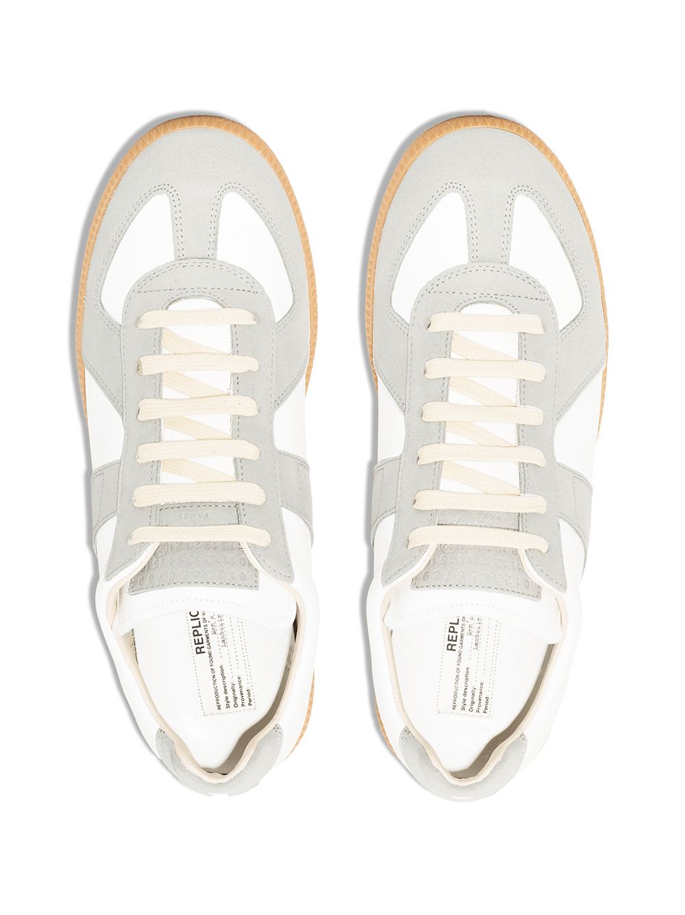 Maison Margiela Replica Low-Top White Leather Sneakers image 3