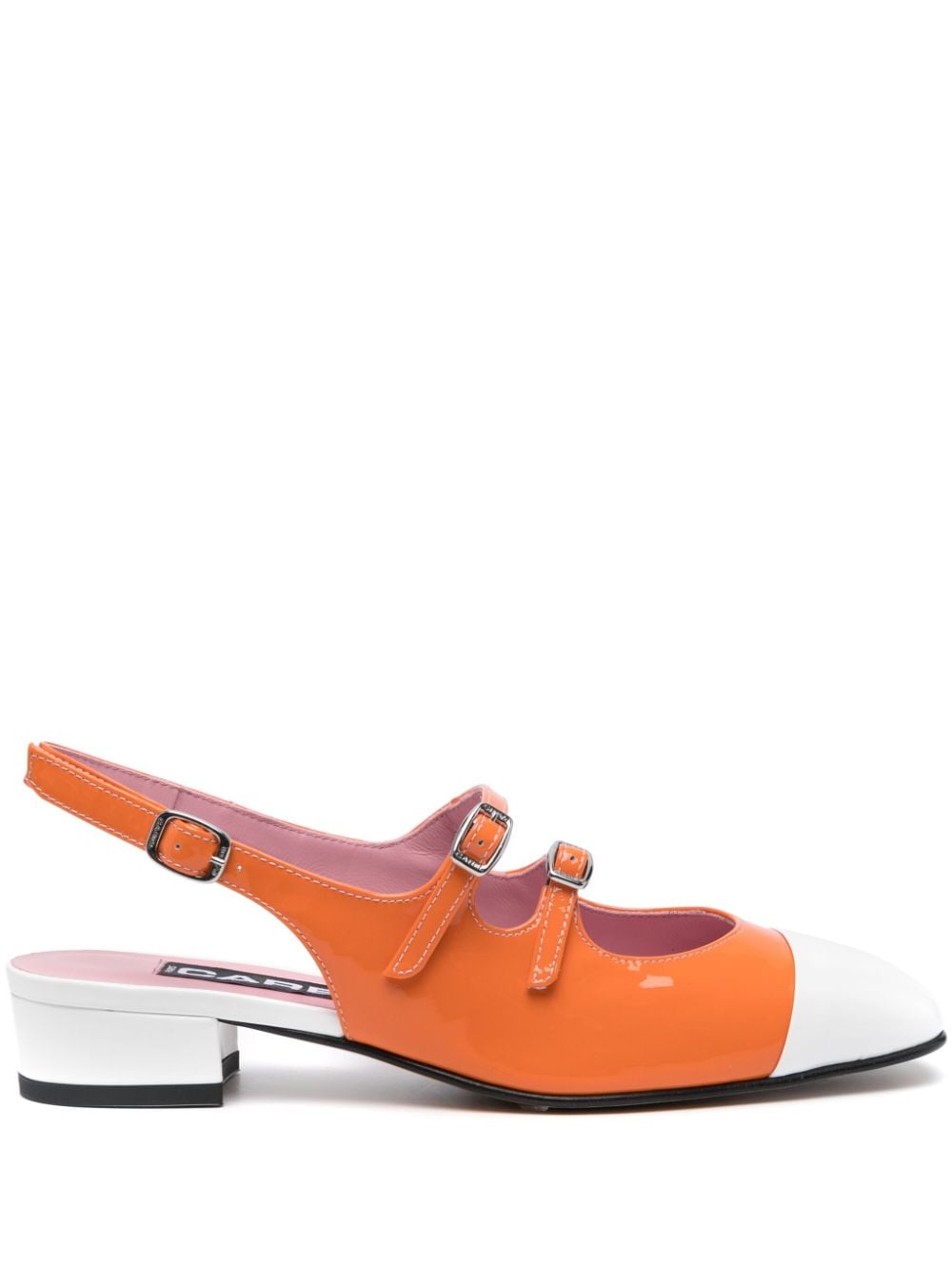 CAREL PARIS Women's Orange Flat Shoes with Buckle Detail image 0