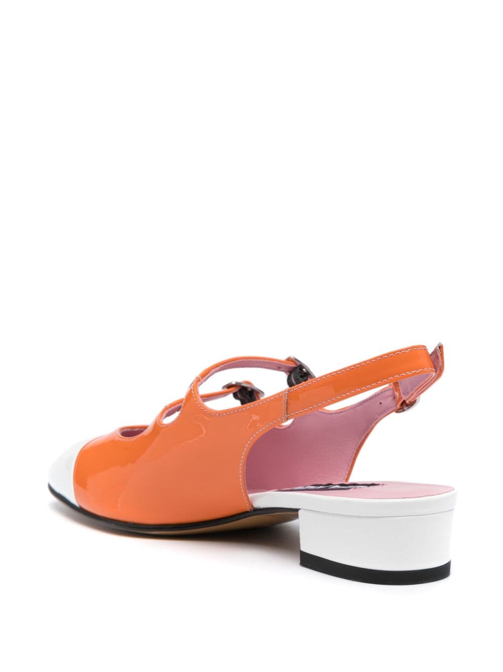 CAREL PARIS Women's Orange Flat Shoes with Buckle Detail image 3