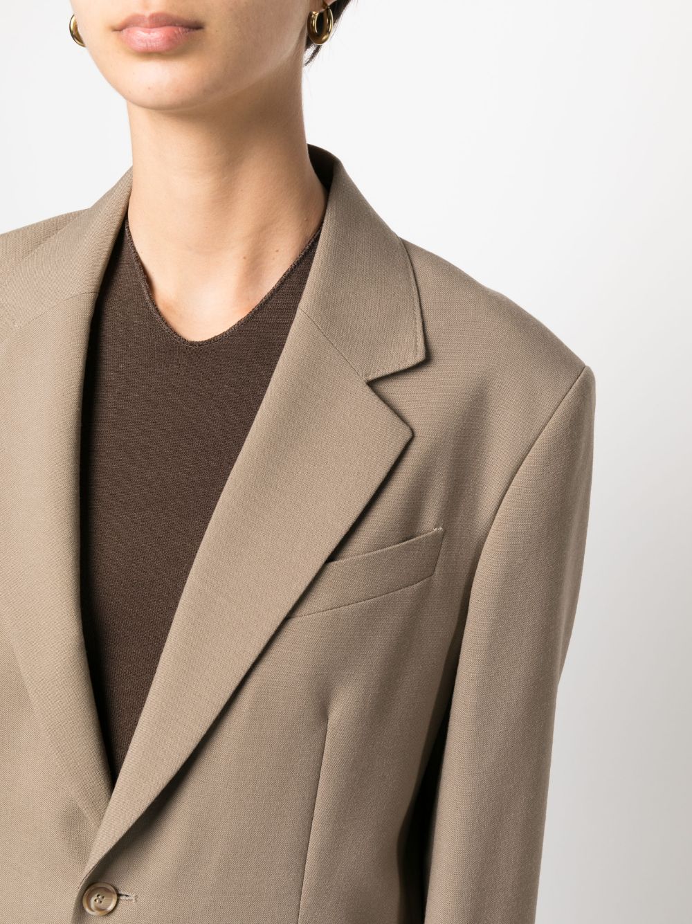 Filippa K Davina Oversize Recycled Wool Blazer - Beige image 3