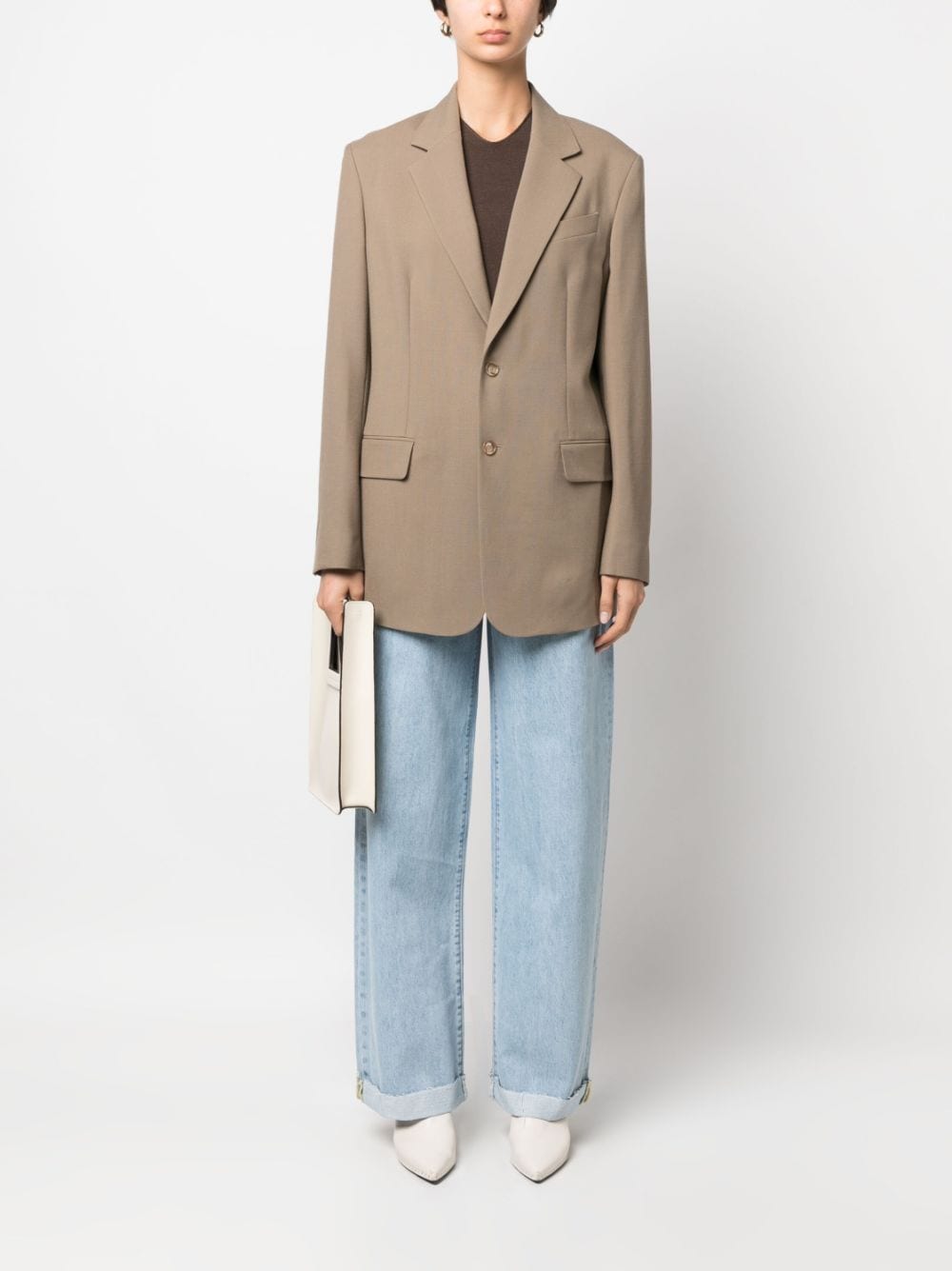 Filippa K Davina Oversize Recycled Wool Blazer - Beige image 4