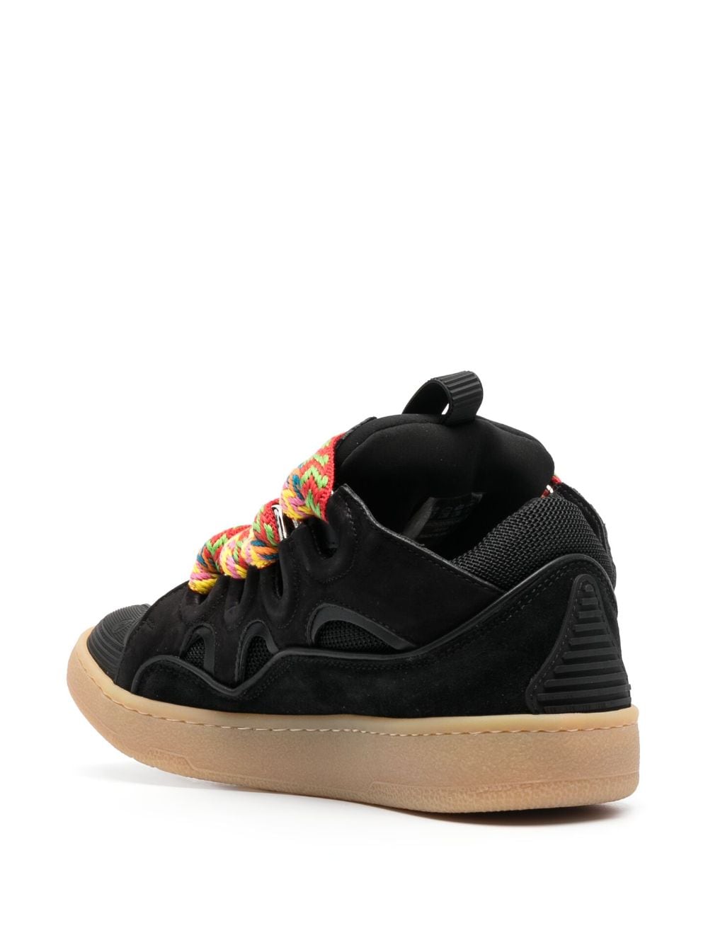 Lanvin Curb Low-Top Sneakers in Black Nubuck Leather image 1