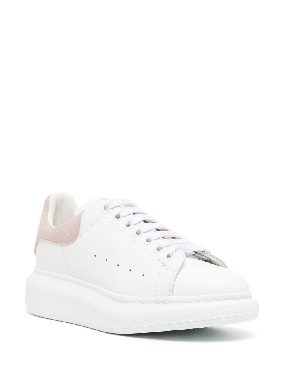 Alexander McQueen White Leather Low Top Sneakers image 1