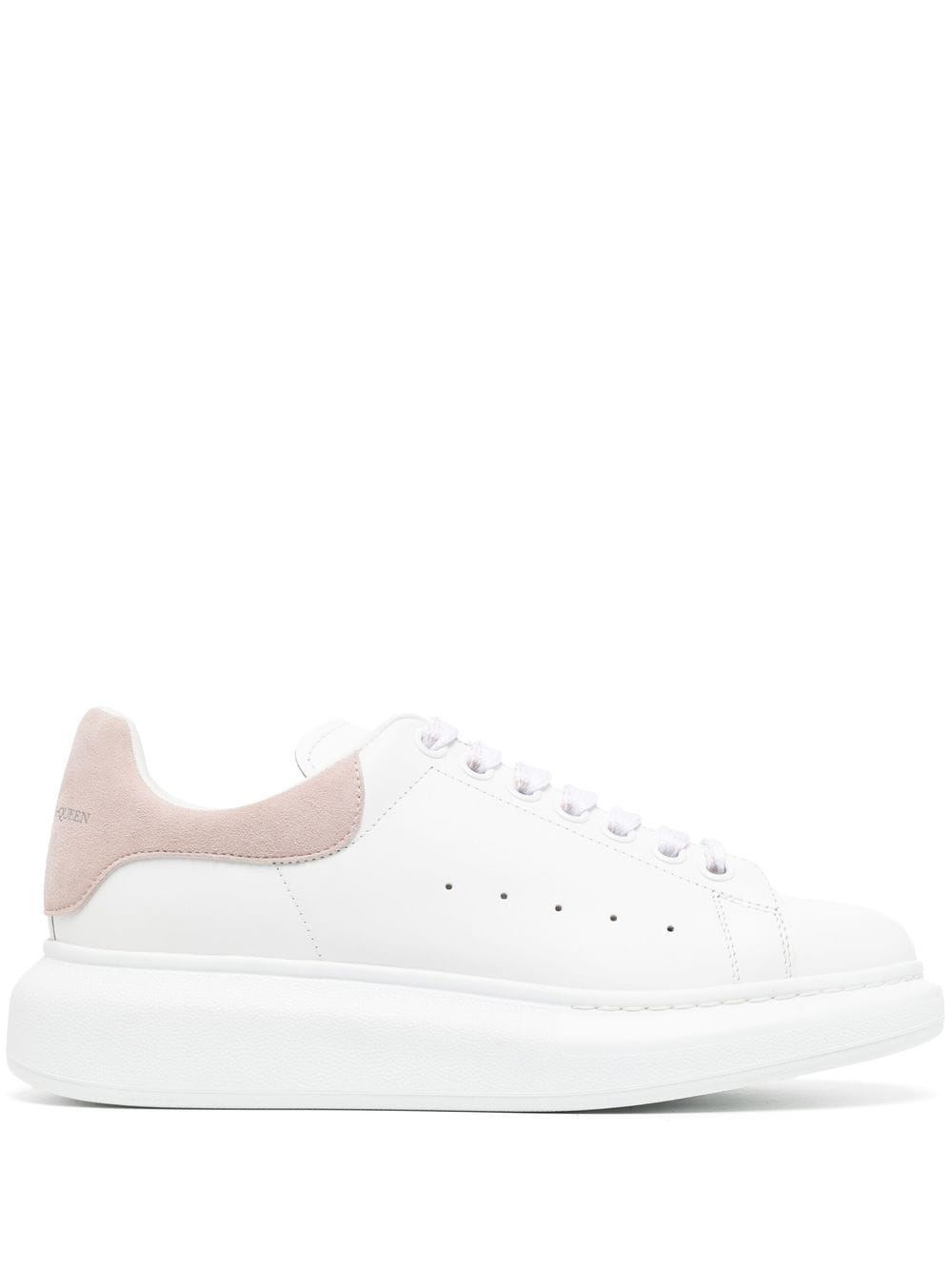 Alexander McQueen White Leather Low Top Sneakers image 0