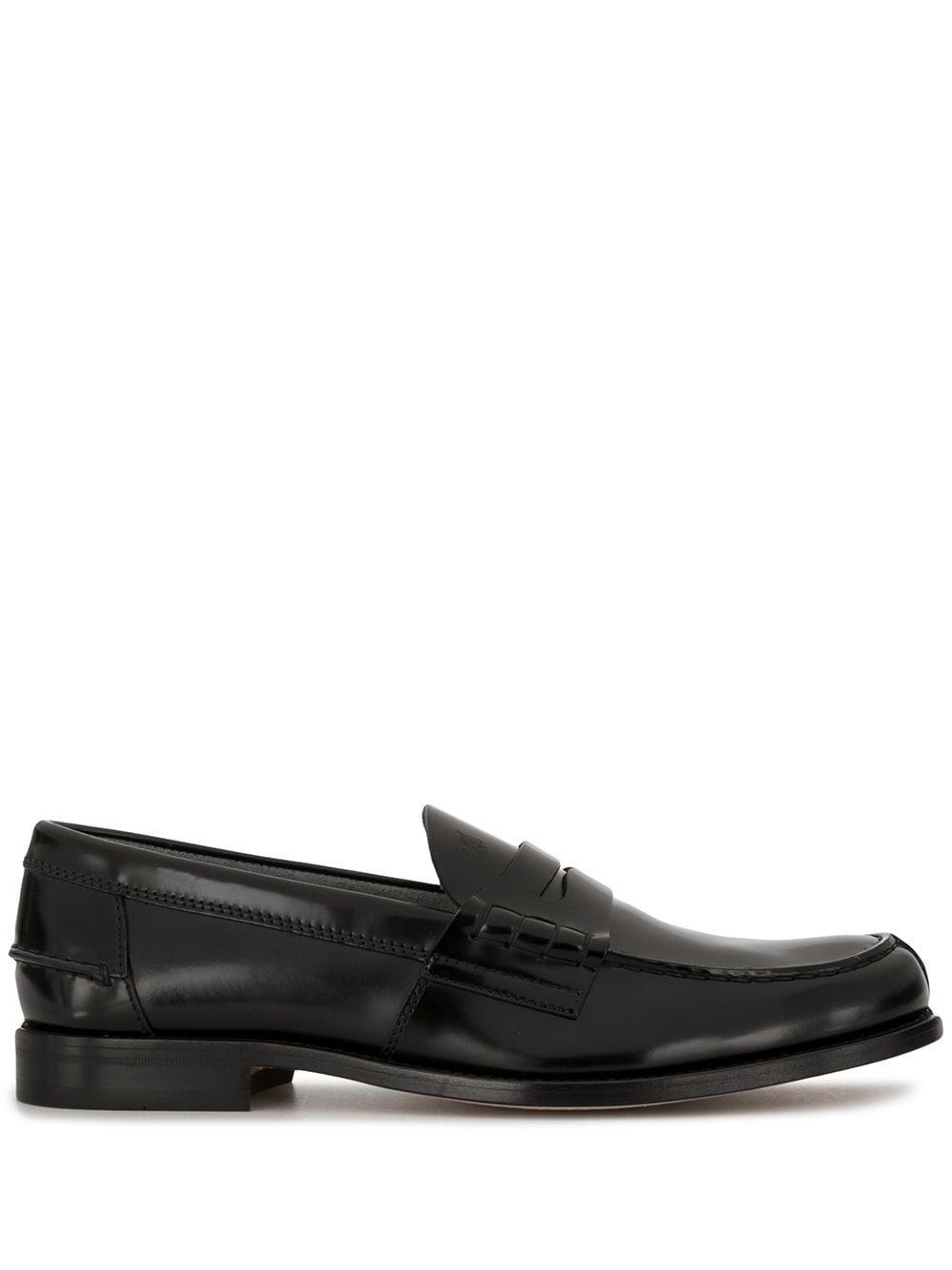 Tod's Women's Black Leather Loafers image 0