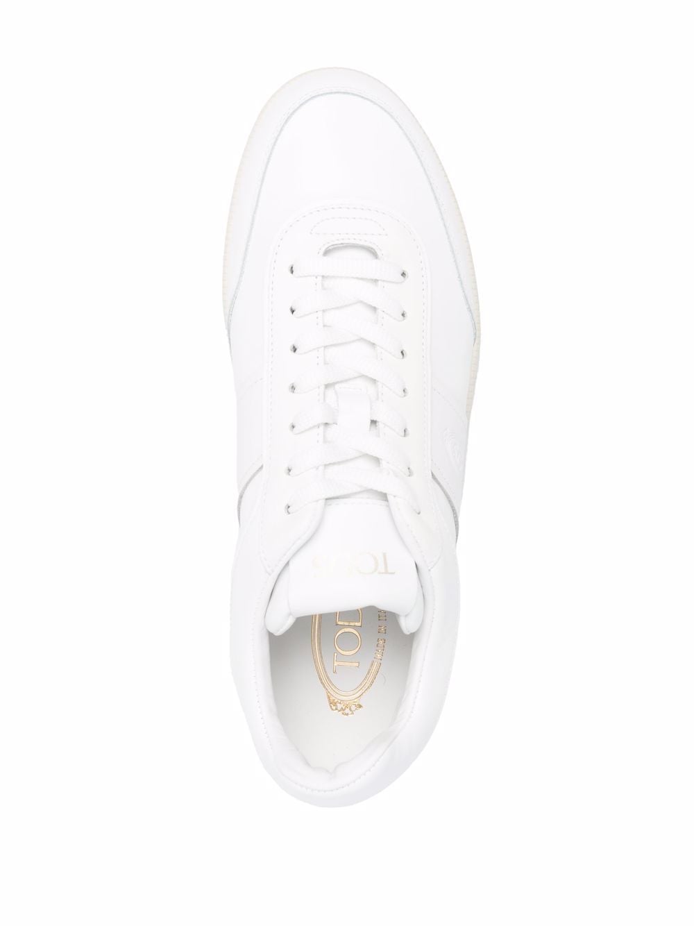 Tod's White Leather Low-Top Sneakers image 3