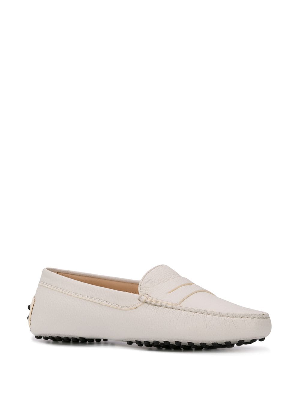 Tod's Women's White Leather Gommino Driving Shoes image 3