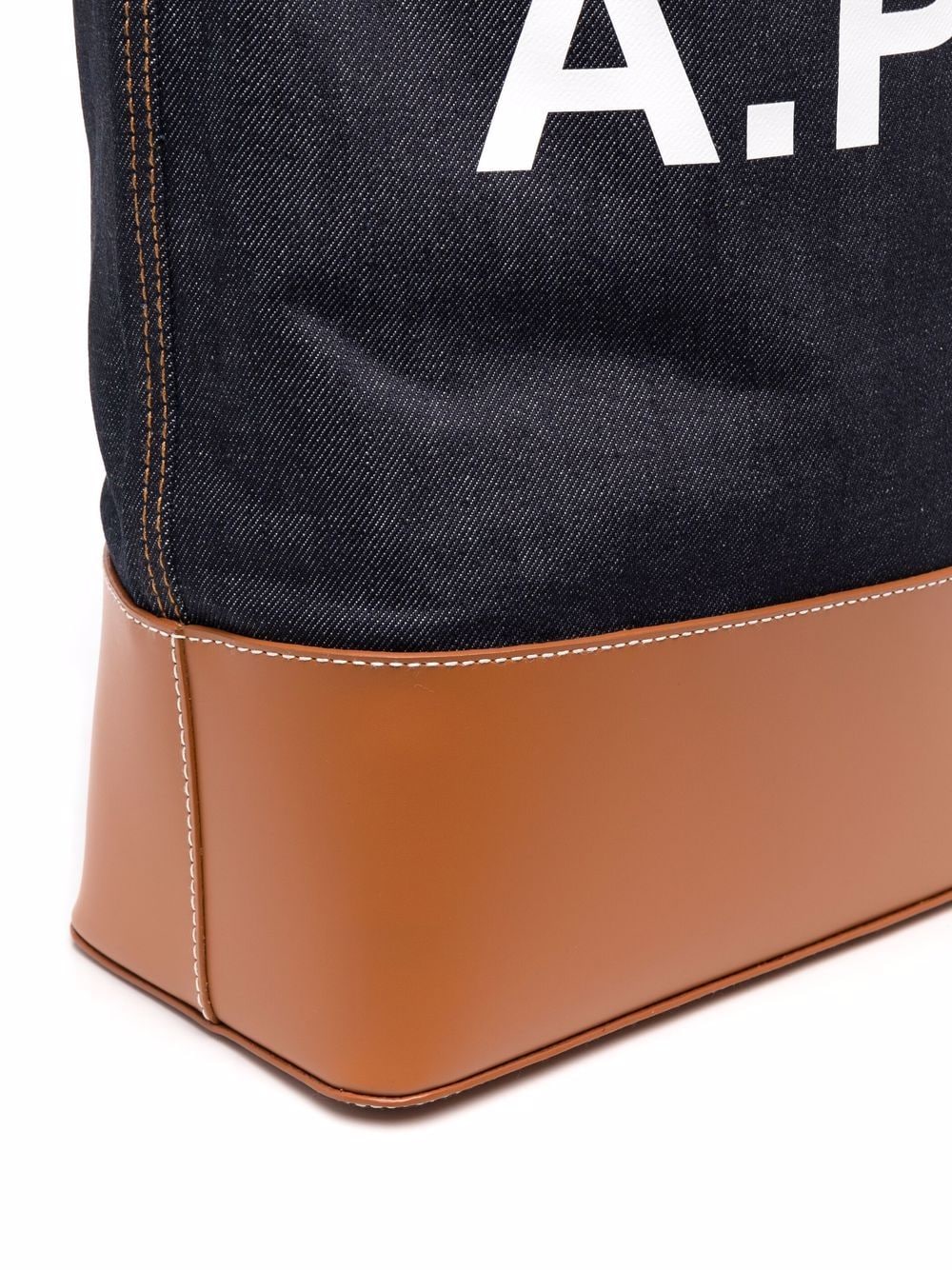 A.P.C. Axel Panelled Tote Bag - Brown image 2