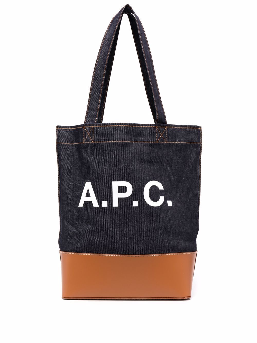 A.P.C. Axel Panelled Tote Bag - Brown image 0