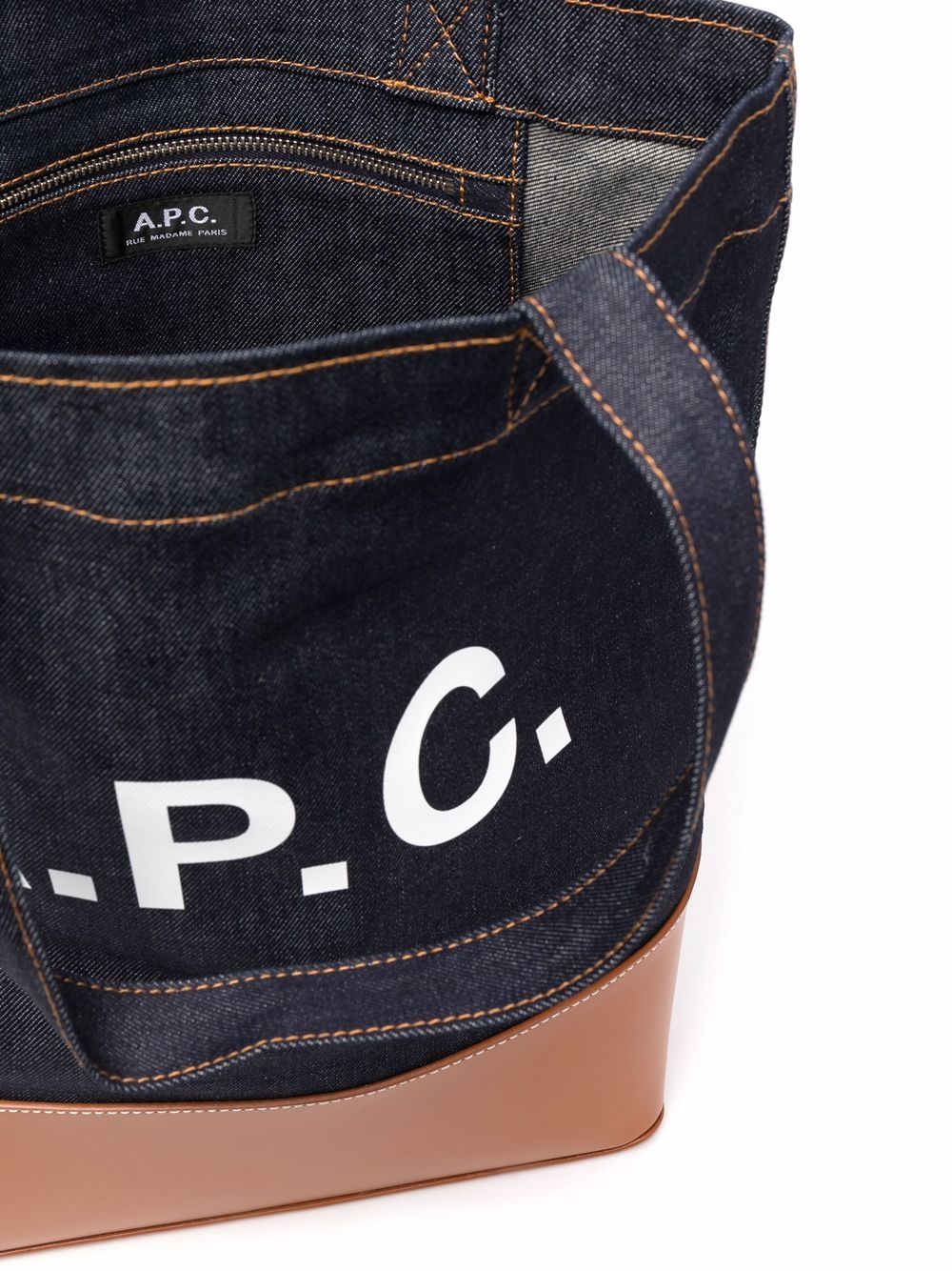 A.P.C. Axel Panelled Tote Bag - Brown image 3