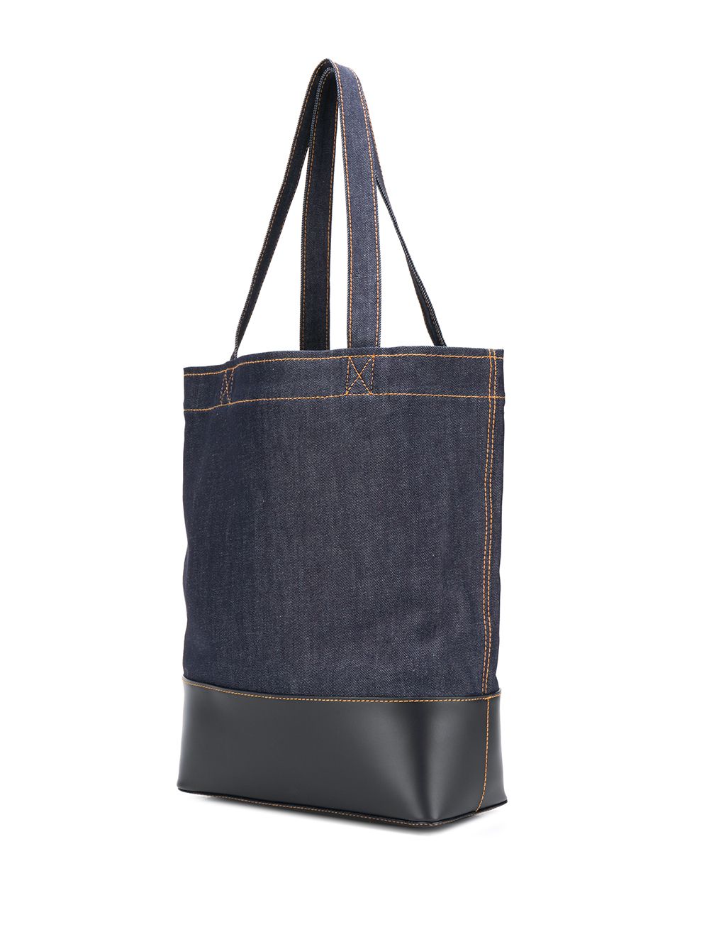 A.P.C. Blue Denim Logo Print Tote Bag image 3