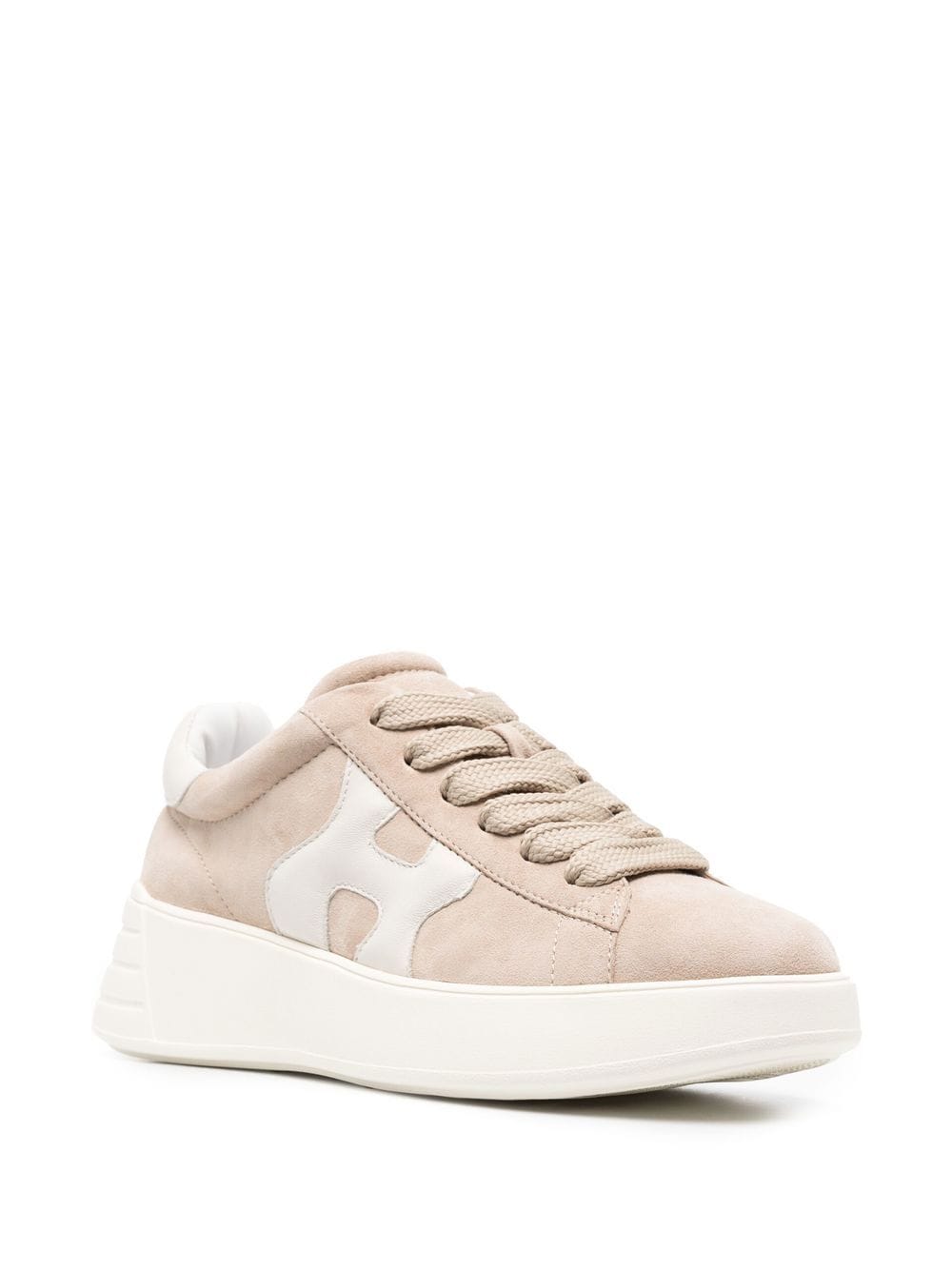 HOGAN PRE Chunky Low-Top Sneakers in Blush Beige image 1