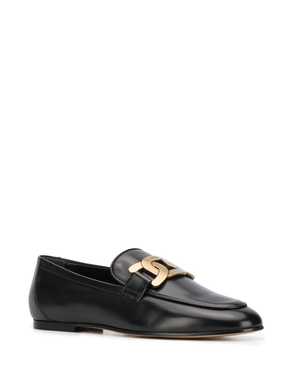 Tod's Chain-Strap Leather Loafers - Black image 3