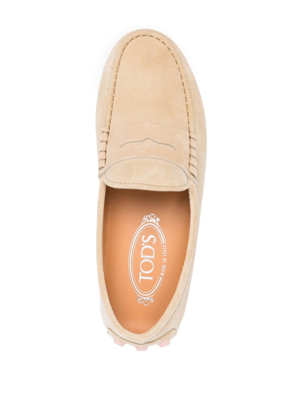 Tod's Women's Beige Leather Almond-Toe Loafers image 1